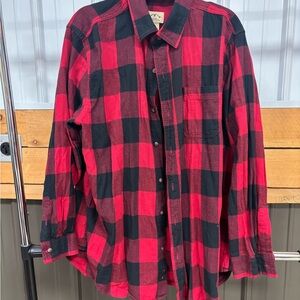 Red and Black Plaid Men's Shirt